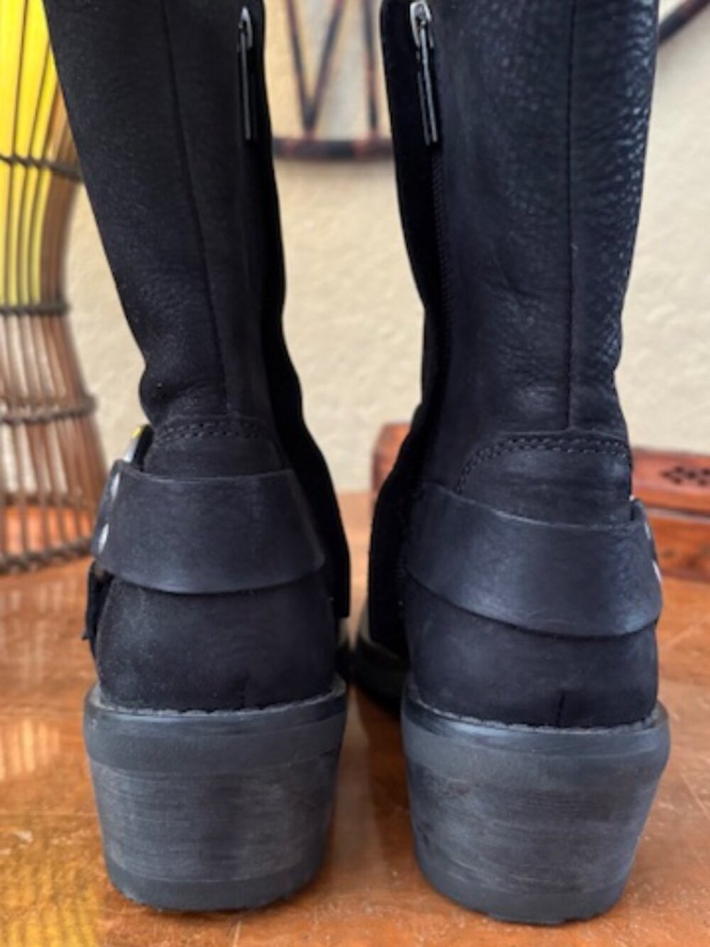 HARLEY DAVIDSON D87243 Size 6 Women's KORSEN Black 7" Fashion Harness Boots - Picture 4 of 9